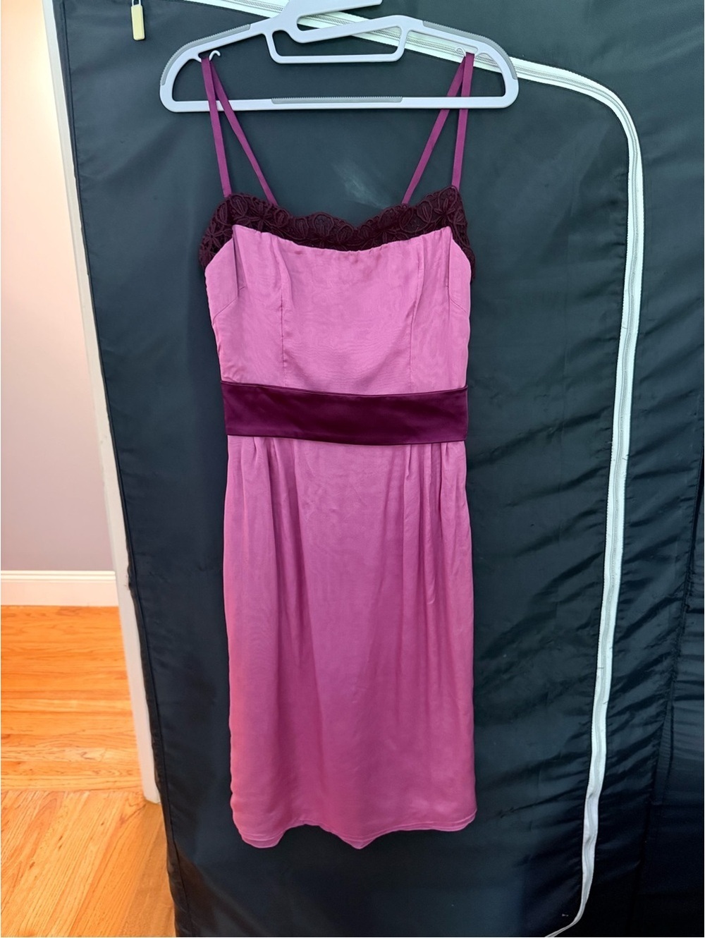 DOLCE & GABBANA Vintage Lace-Trim Silk Sheath Dress - Pink - IT 38 - Picture 3 of 9